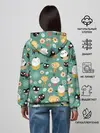 Женское худи / Совы и котики