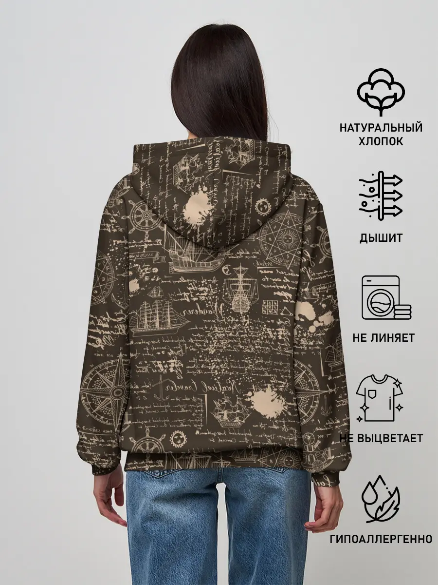 Женское худи / Старая рукопись путешественник