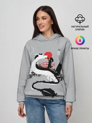 Женское худи / Тихиро гладит Хаку