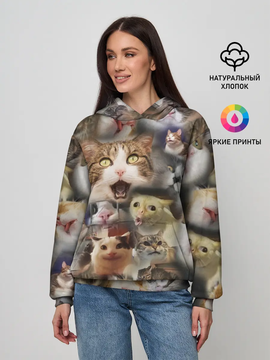 Женское худи / Те самые коты