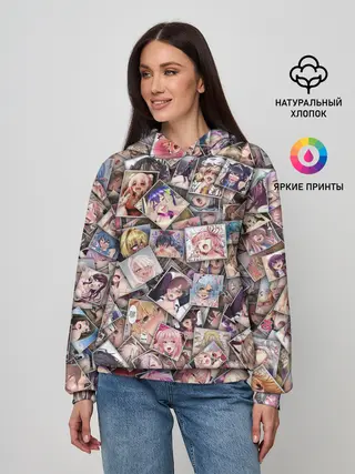 Женское худи / Ахегао цвет