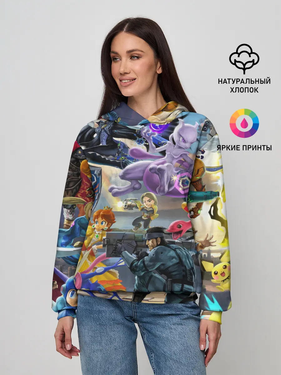 Женское худи / Super Smash Bros ultimate