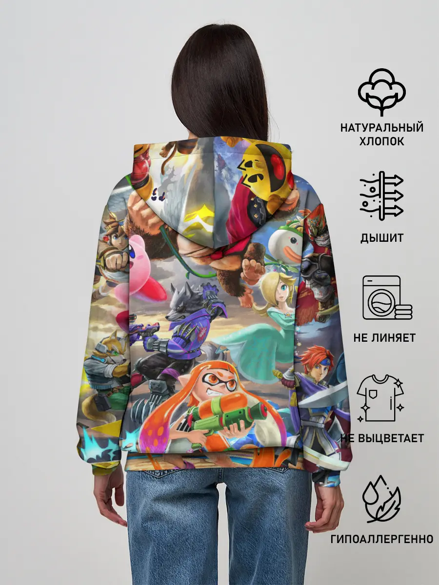 Женское худи / Super Smash Bros ultimate