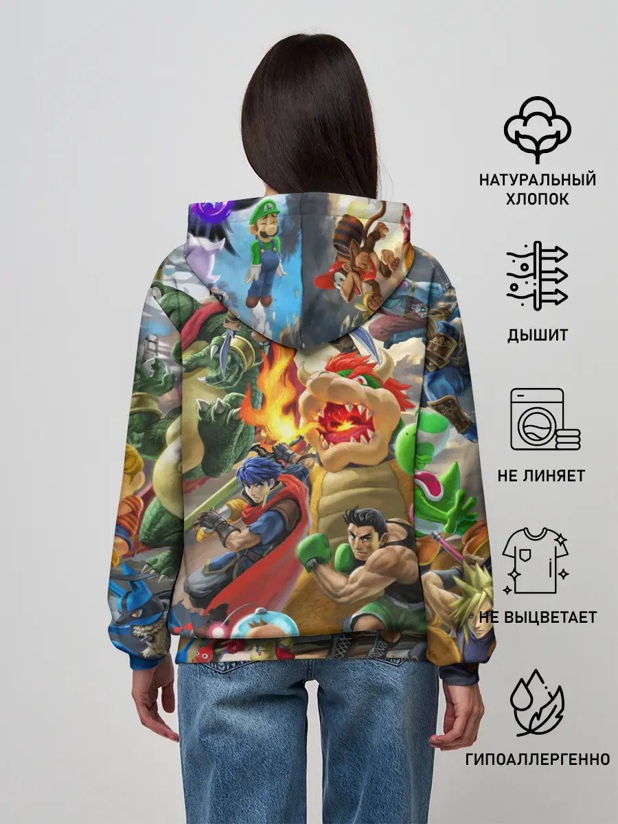 Женское худи / Super Smash Bros ultimate