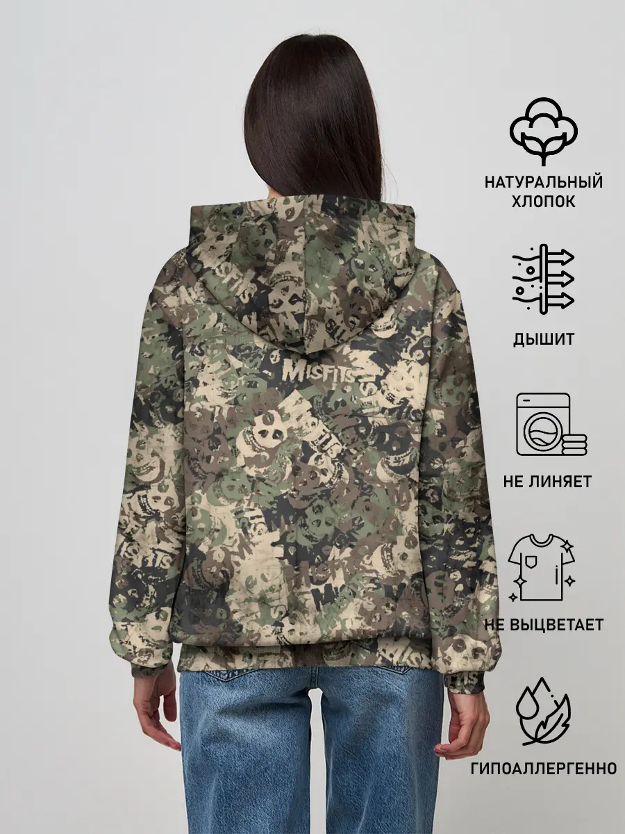 Женское худи / Misfits камуфляж