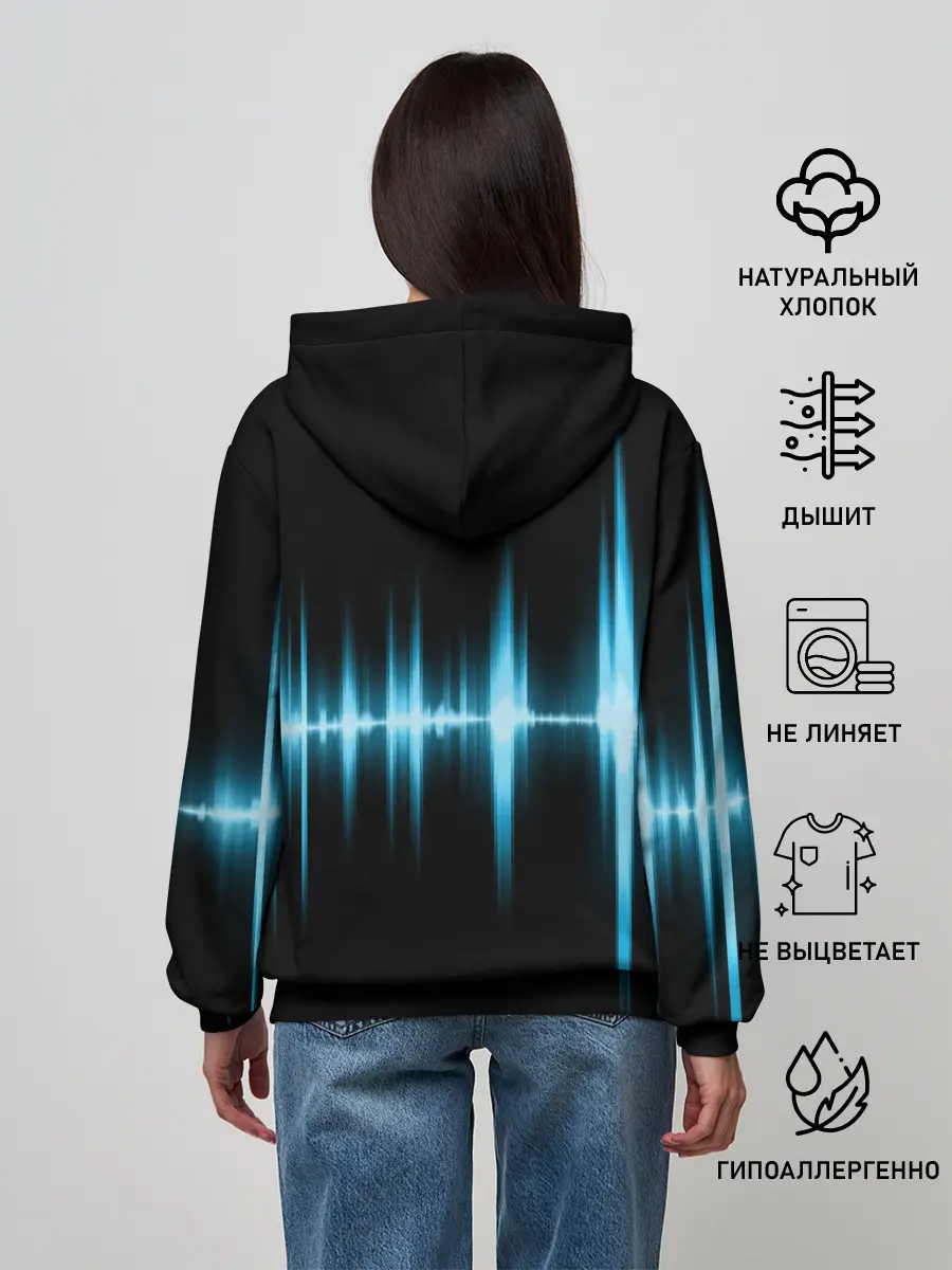 Женское худи / Текстура эквалайзера