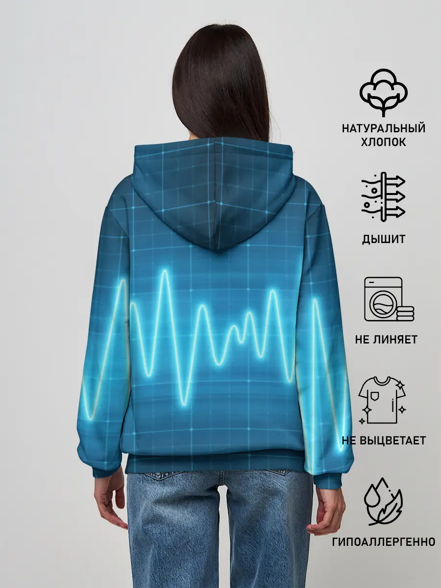 Женское худи / music line