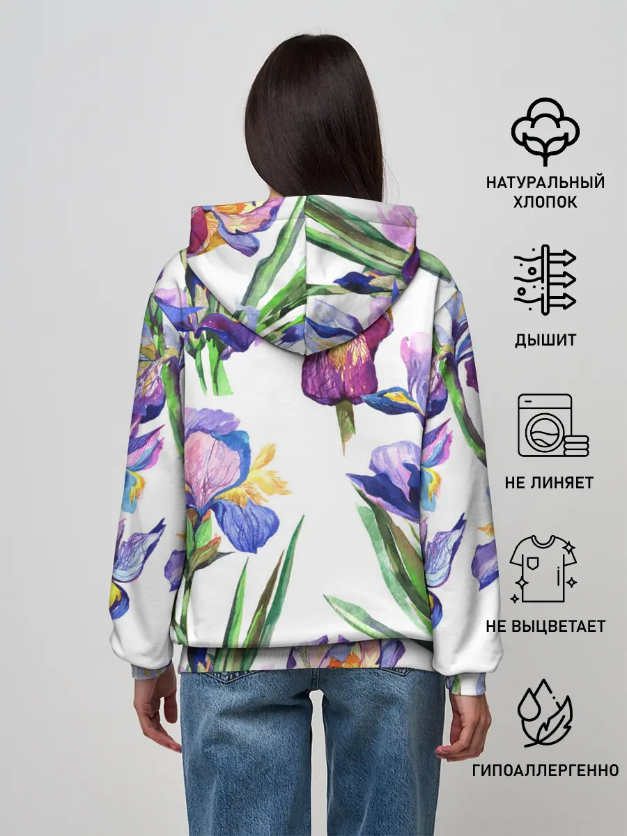 Женское худи / Ирисы