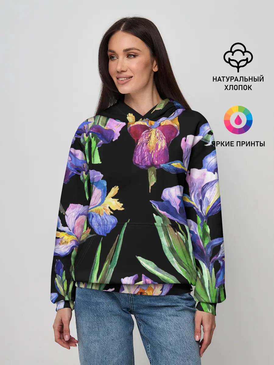 Женское худи / Ирисы