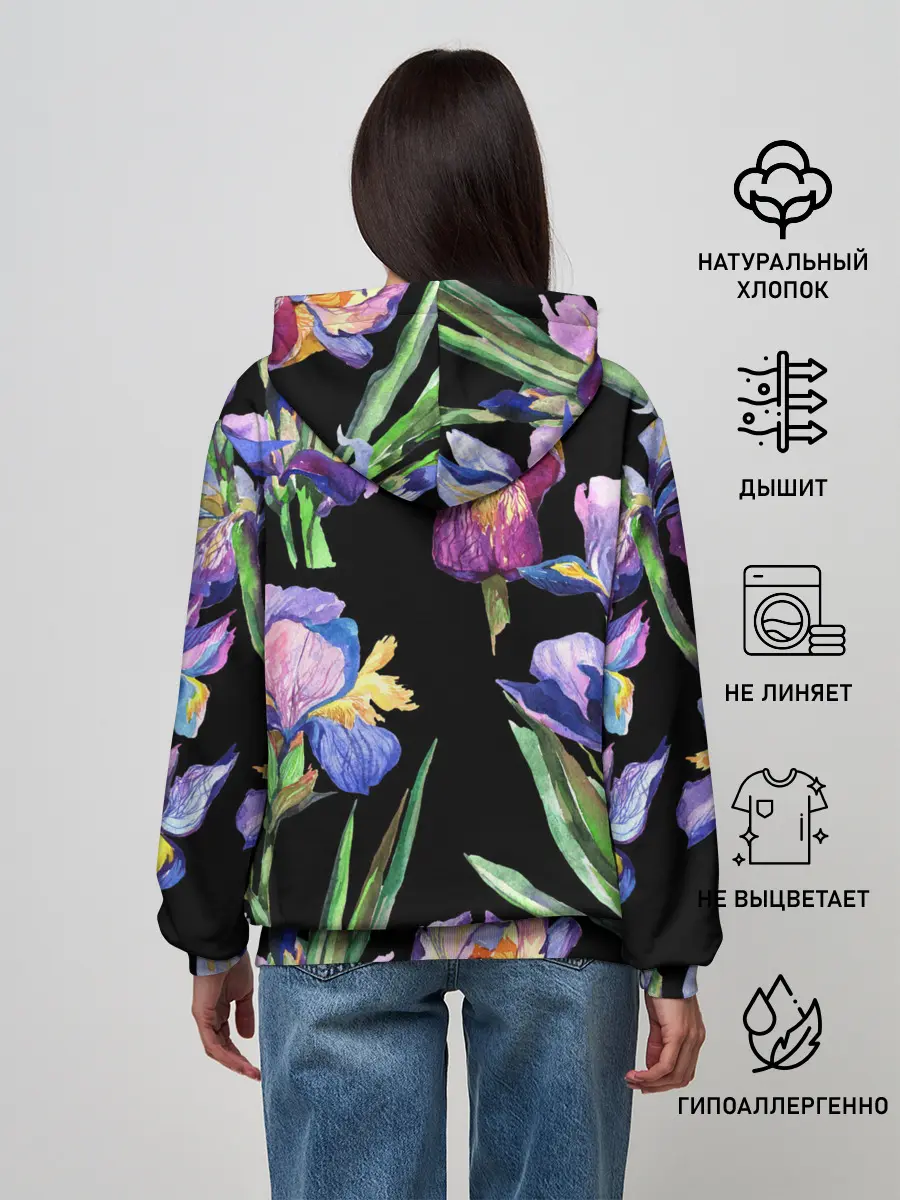 Женское худи / Ирисы