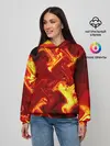 Женское худи / Огненная лава