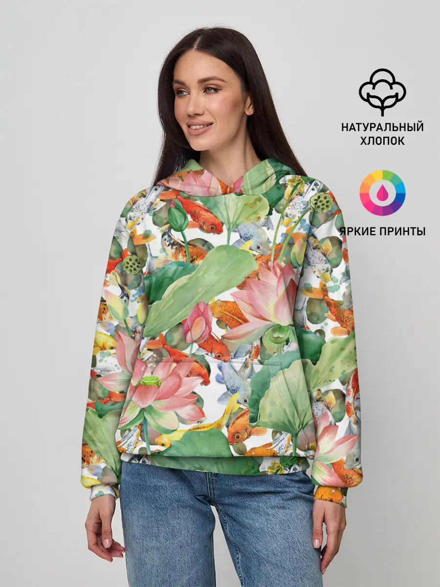 Женское худи / Карпы кои