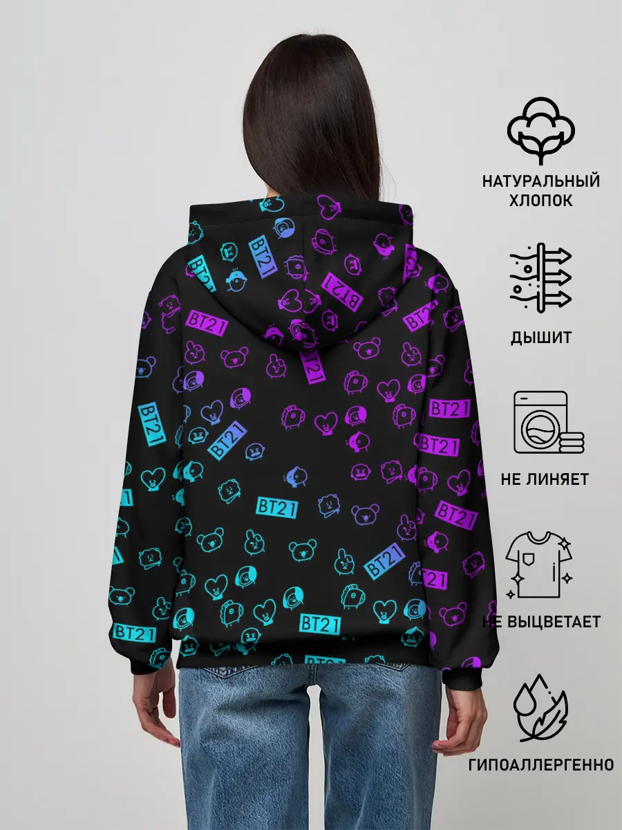 Женское худи / BTS BT21