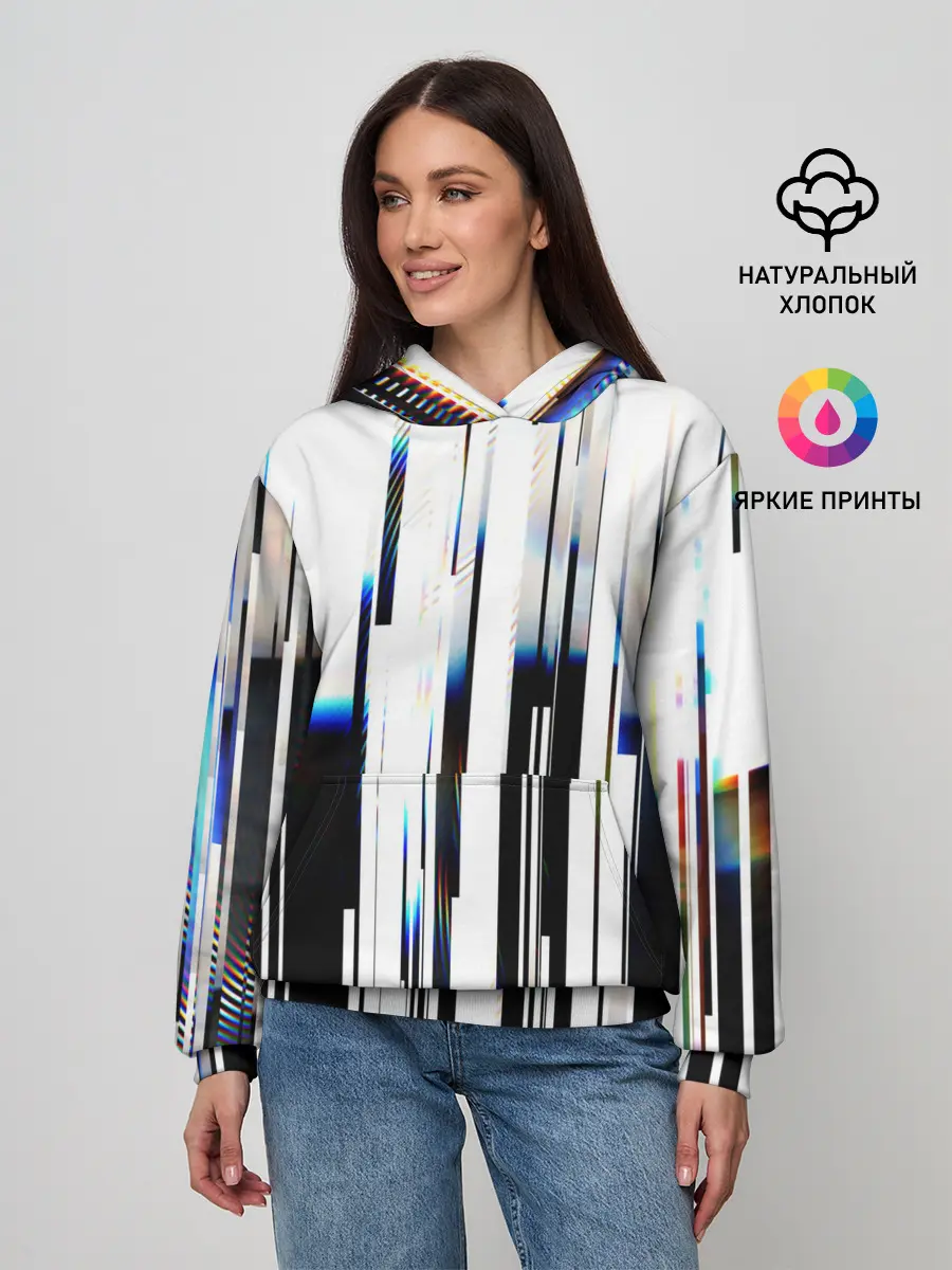 Женское худи / Абстракция Глитч
