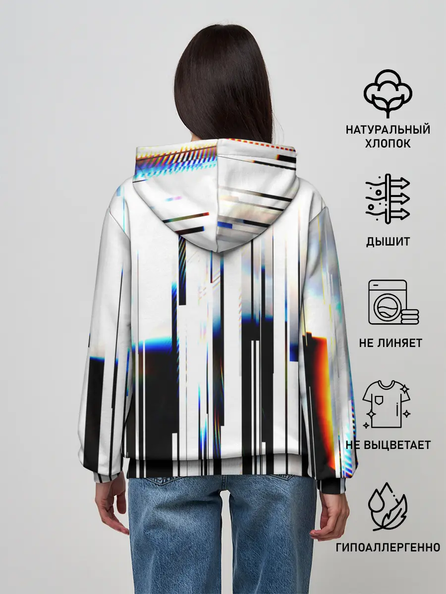 Женское худи / Абстракция Глитч