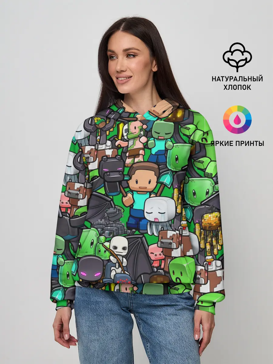 Женское худи / Майнкрафт