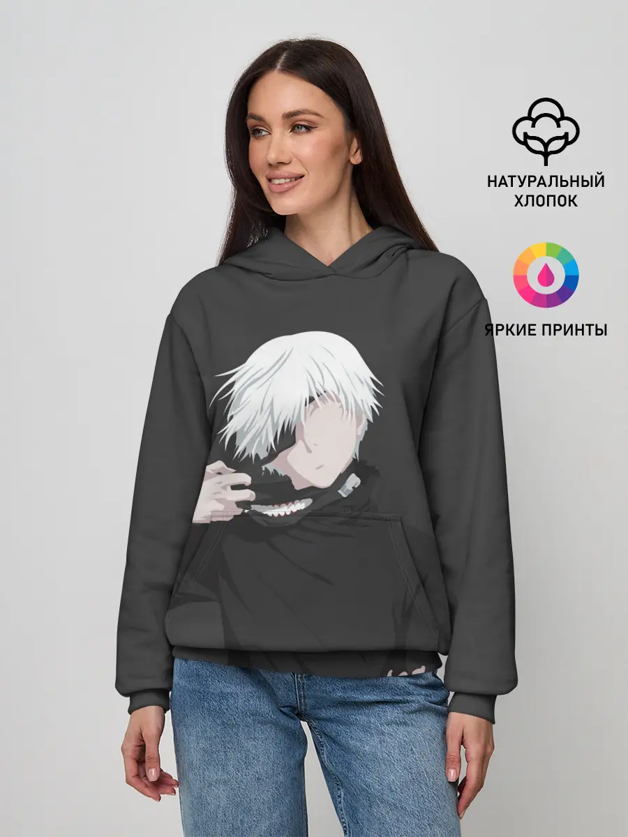 Женское худи / Kaneki Ken снимает маску
