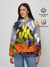 Женское худи / НЕОНОВОЕ ГРАФФИТИ