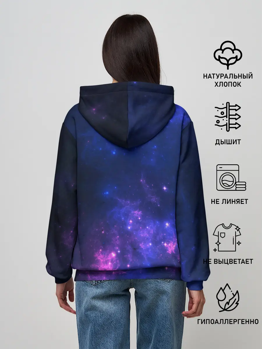 Женское худи / Неоновый космос