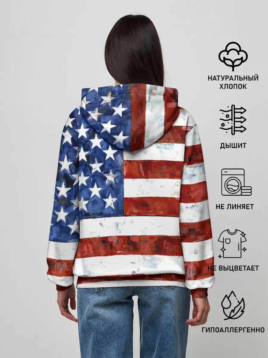 Женское худи / США ФЛАГ