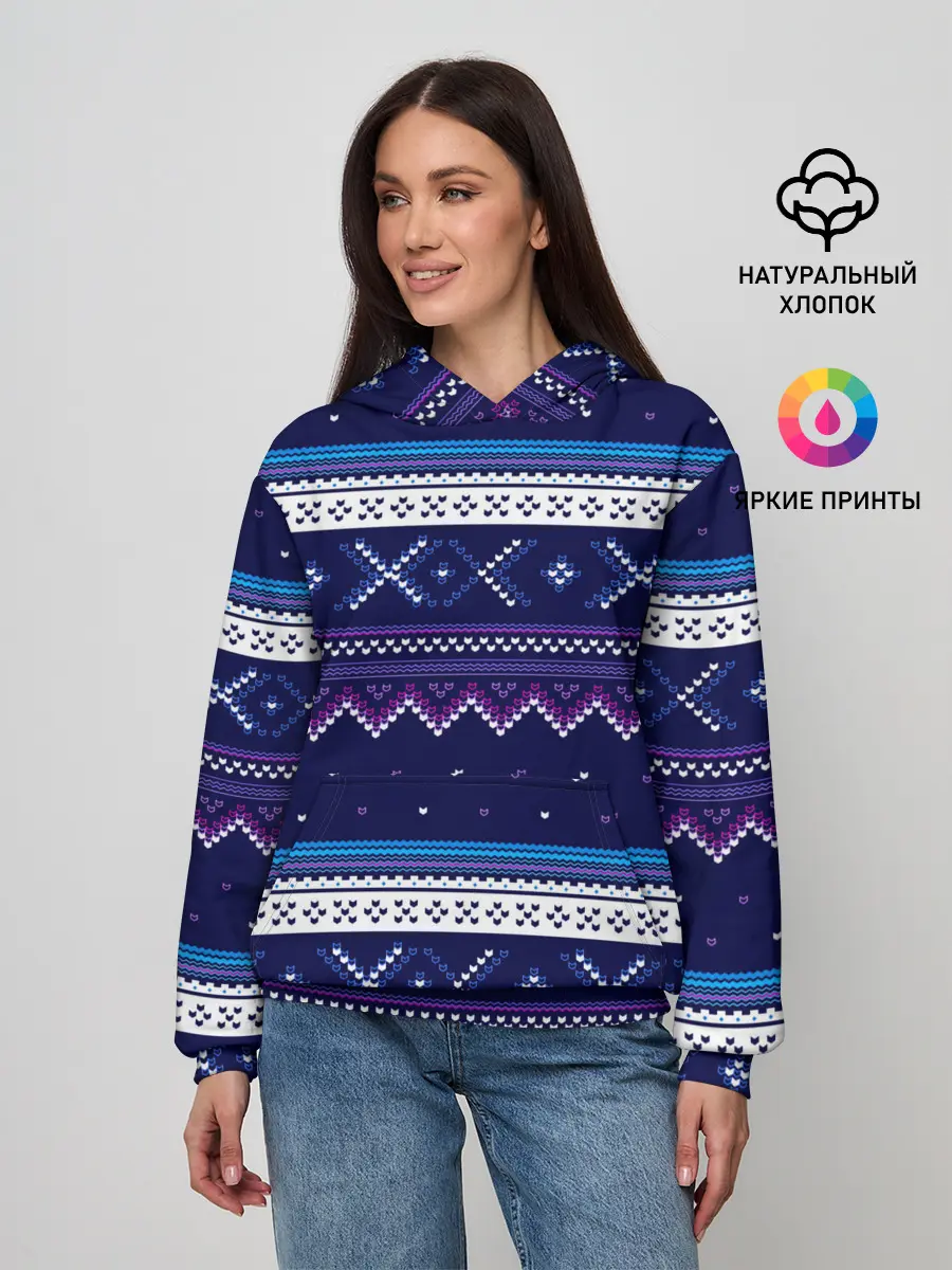 Женское худи / Яркий узор 2
