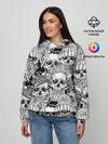 Женское худи / Human skulls