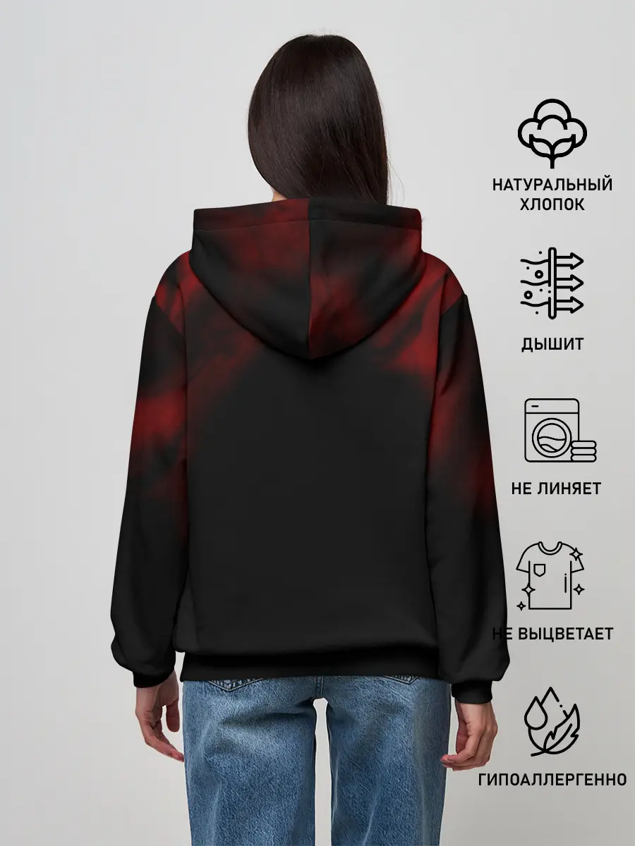 Женское худи / Красное солнце Ванпанчмен