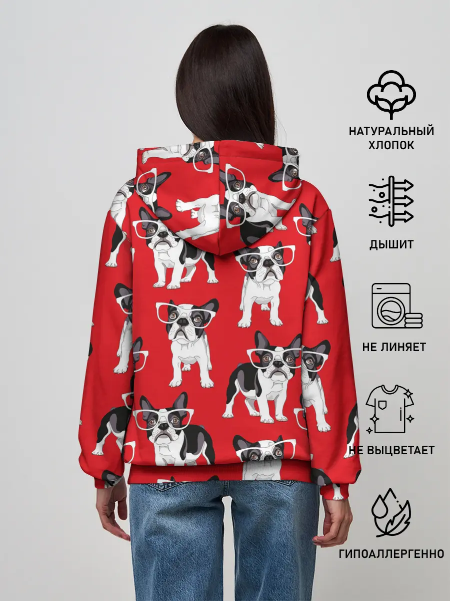 Женское худи / Французские бульдоги