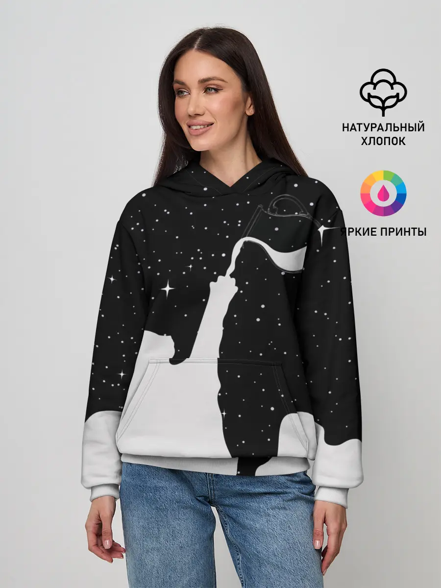 Женское худи / Космический Кот