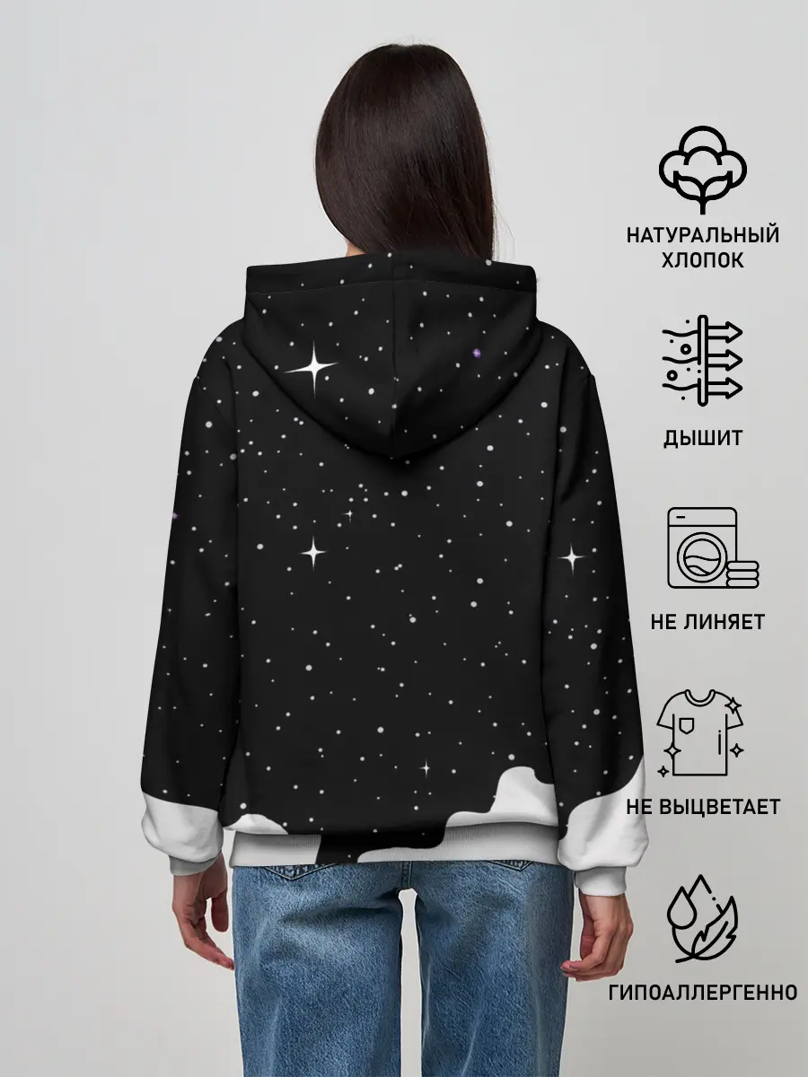 Женское худи / Космический Кот