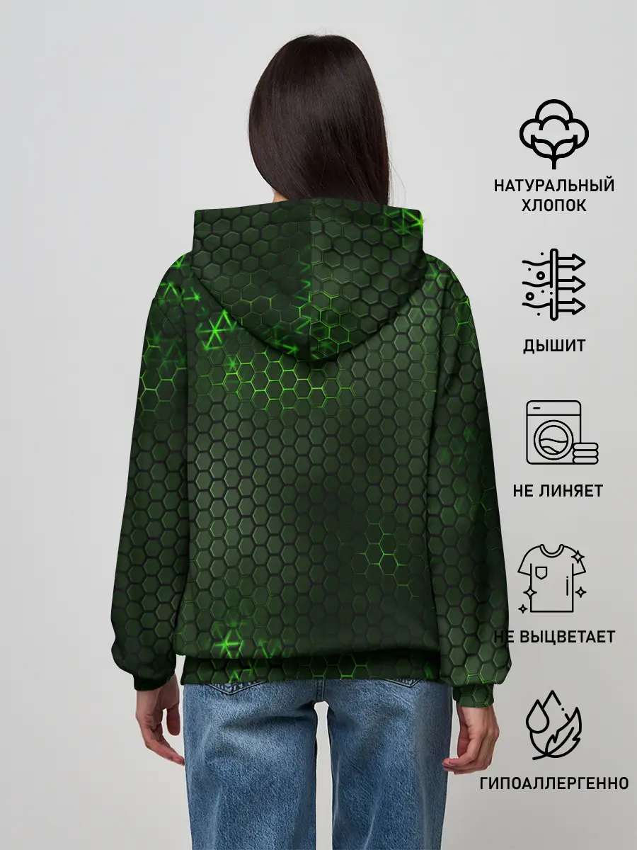 Женское худи / ЗЕЛЕНАЯ БРОНЯ / GREEN STEEL