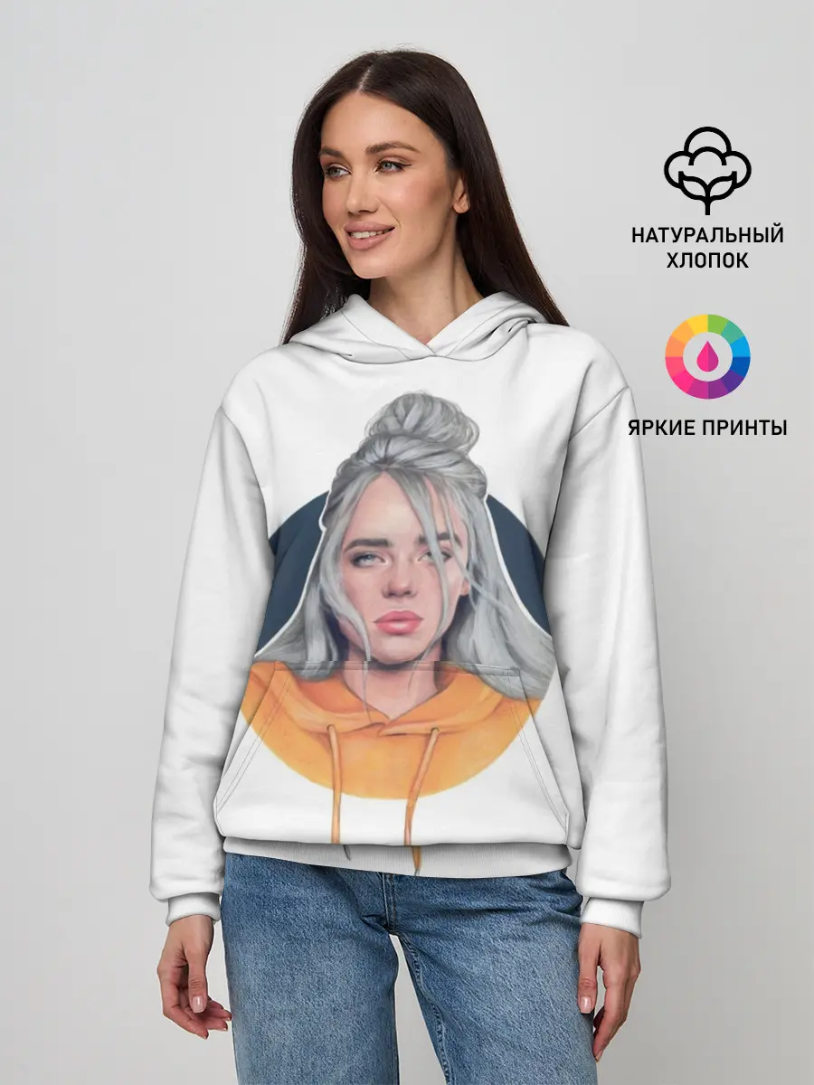 Женское худи / Billie Eilish art 1