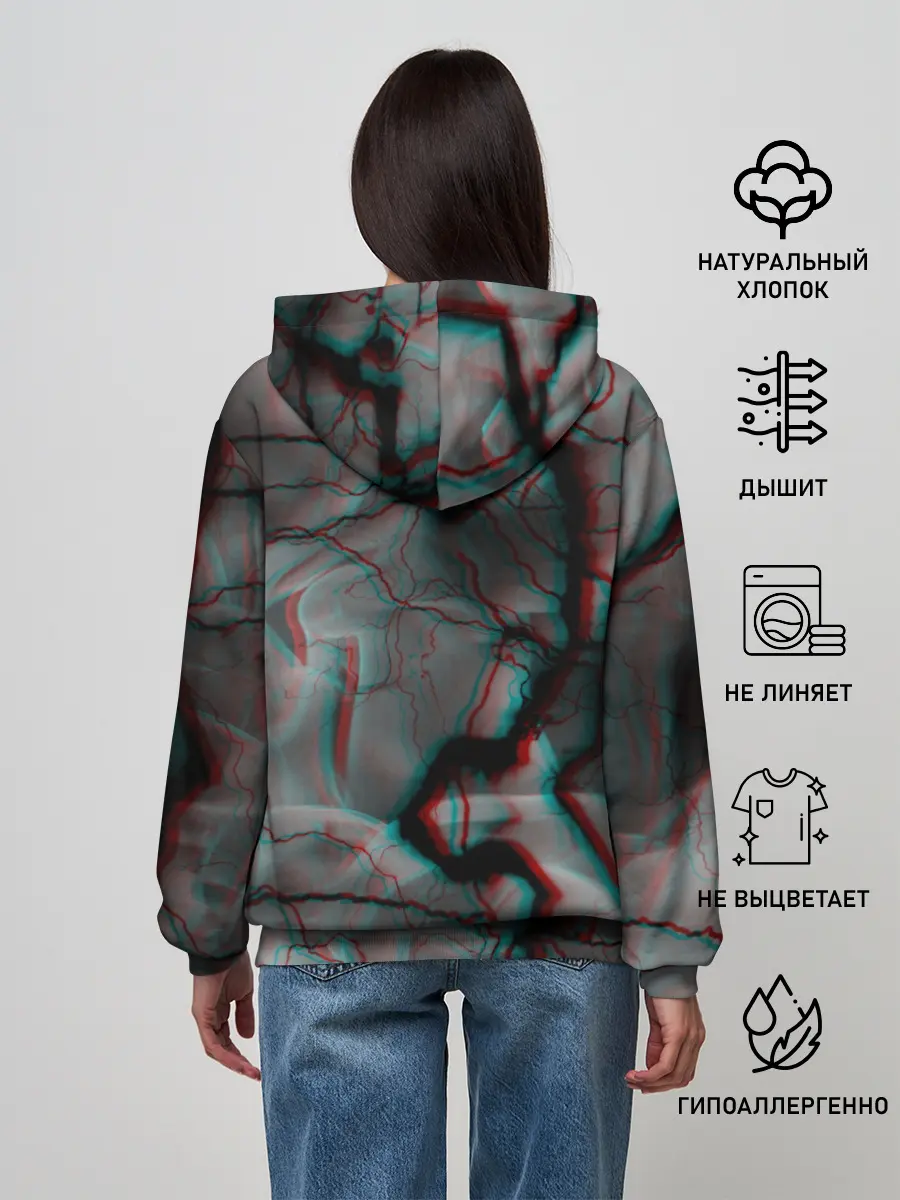 Женское худи / МОЛНИИ GLITCH