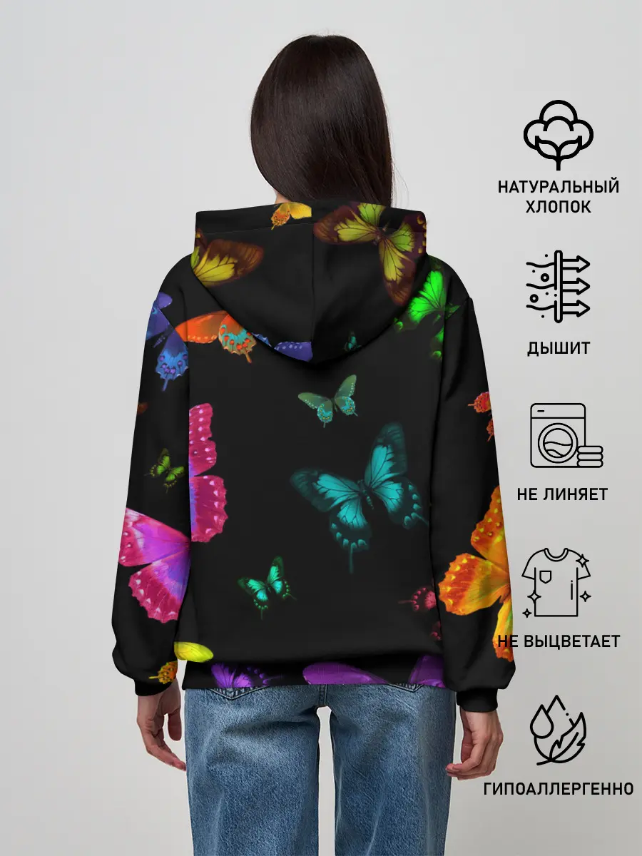 Женское худи / Ночные Бабочки