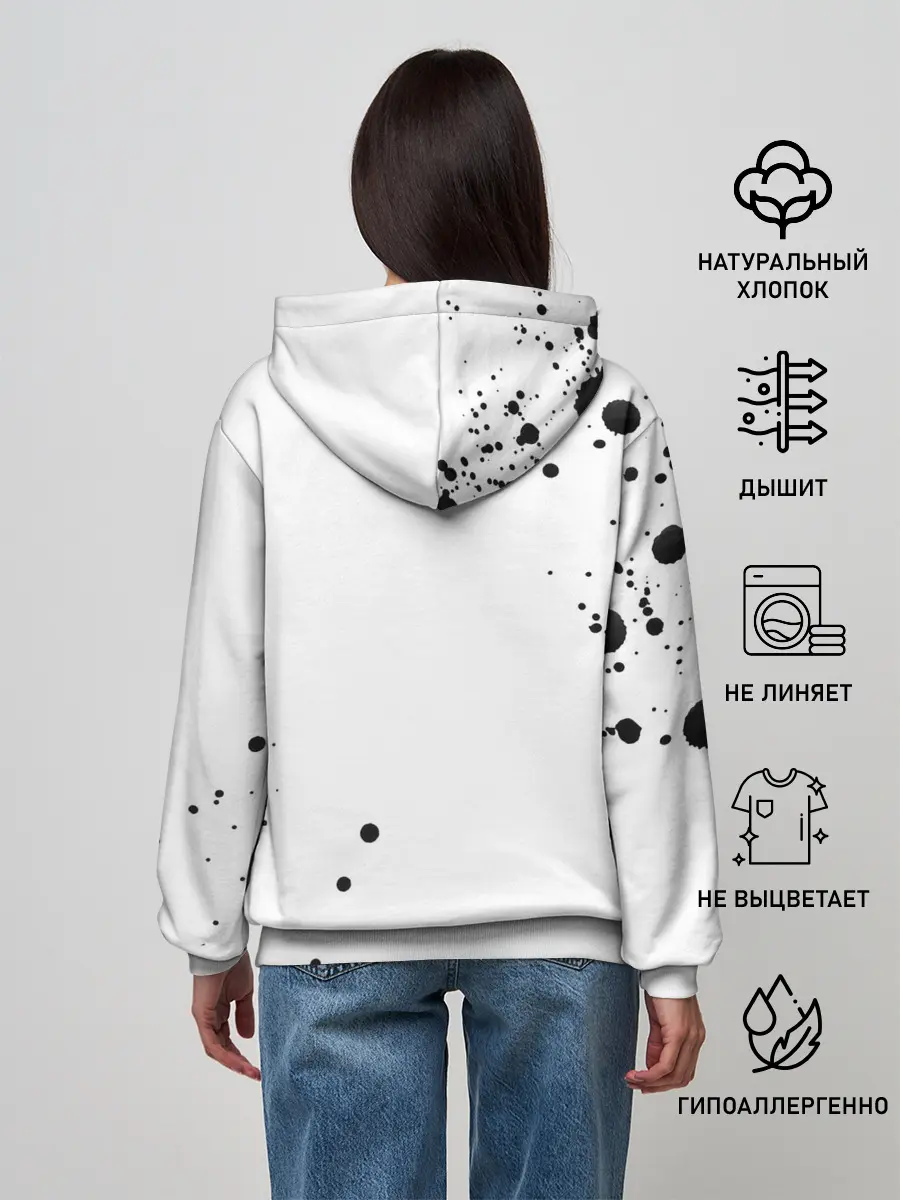 Женское худи / Белая эмблема Хвоста Феи