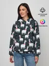 Женское худи / Новогодние ламы