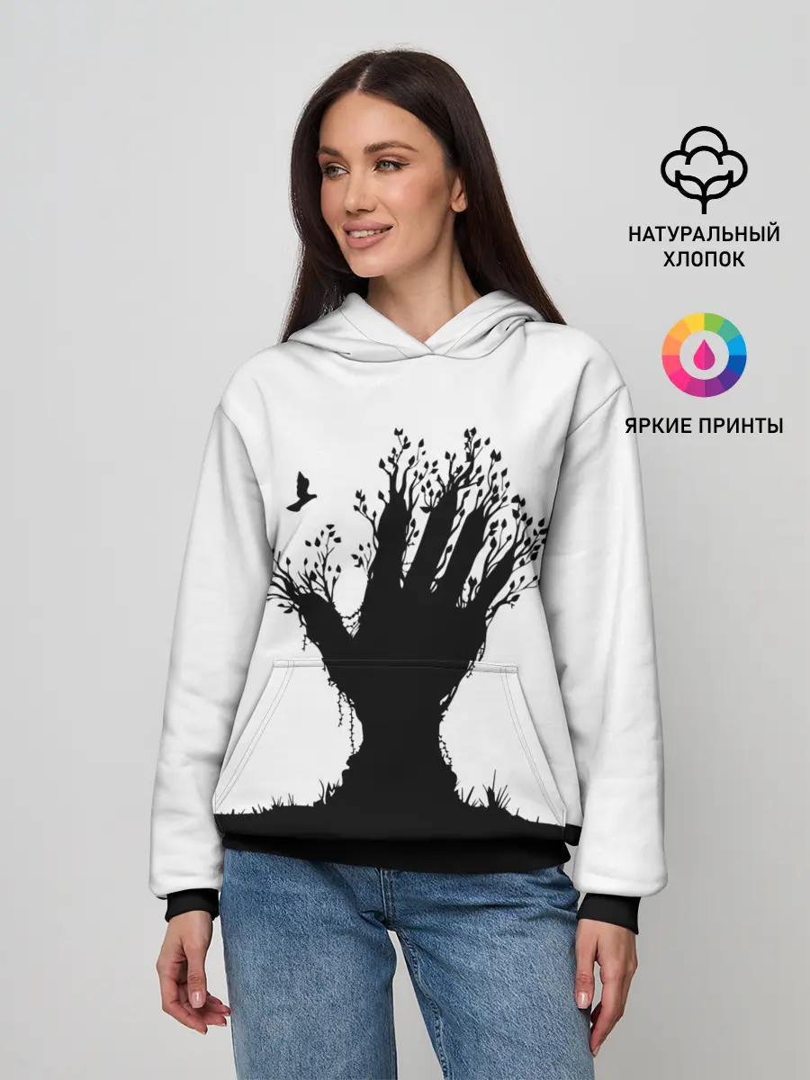 Женское худи / Дерево