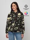 Женское худи / Гранж с черепами