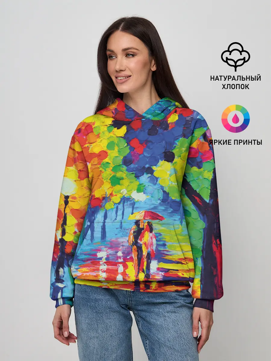 Женское худи / Осенний бульвар