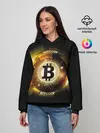 Женское худи / Золотой биткоин
