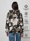Женское худи / Белые цветы