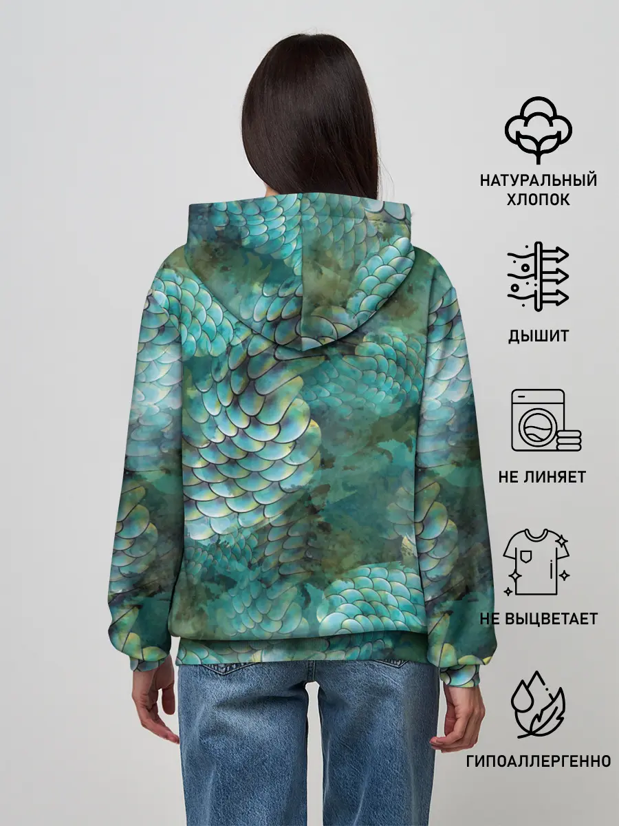 Женское худи / Чешуя русалки