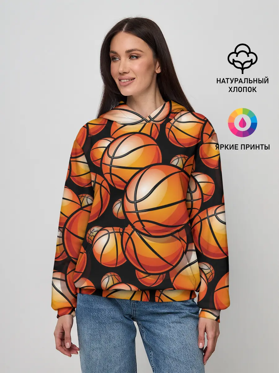 Женское худи / Баскетбольные мячи