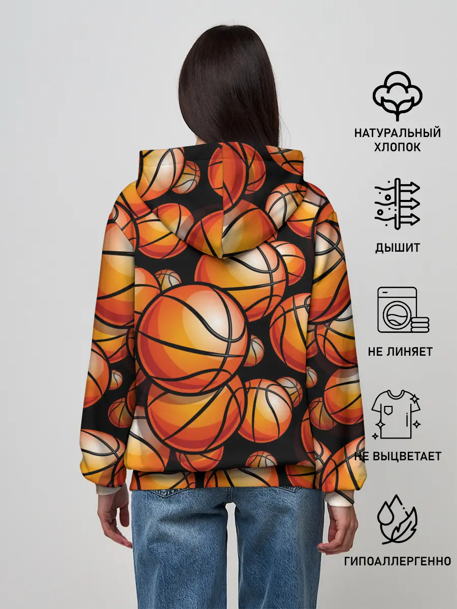 Женское худи / Баскетбольные мячи