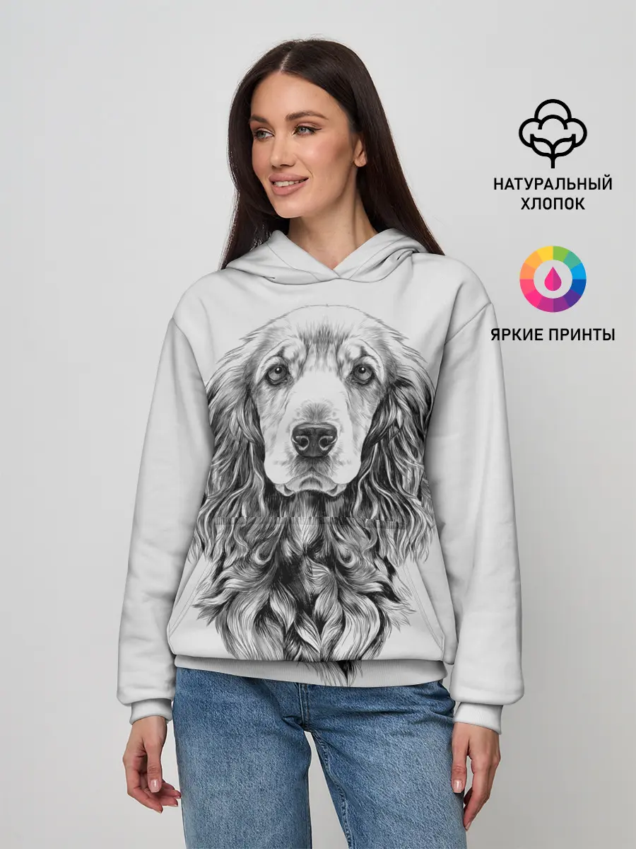 Женское худи / Кокер спаниель