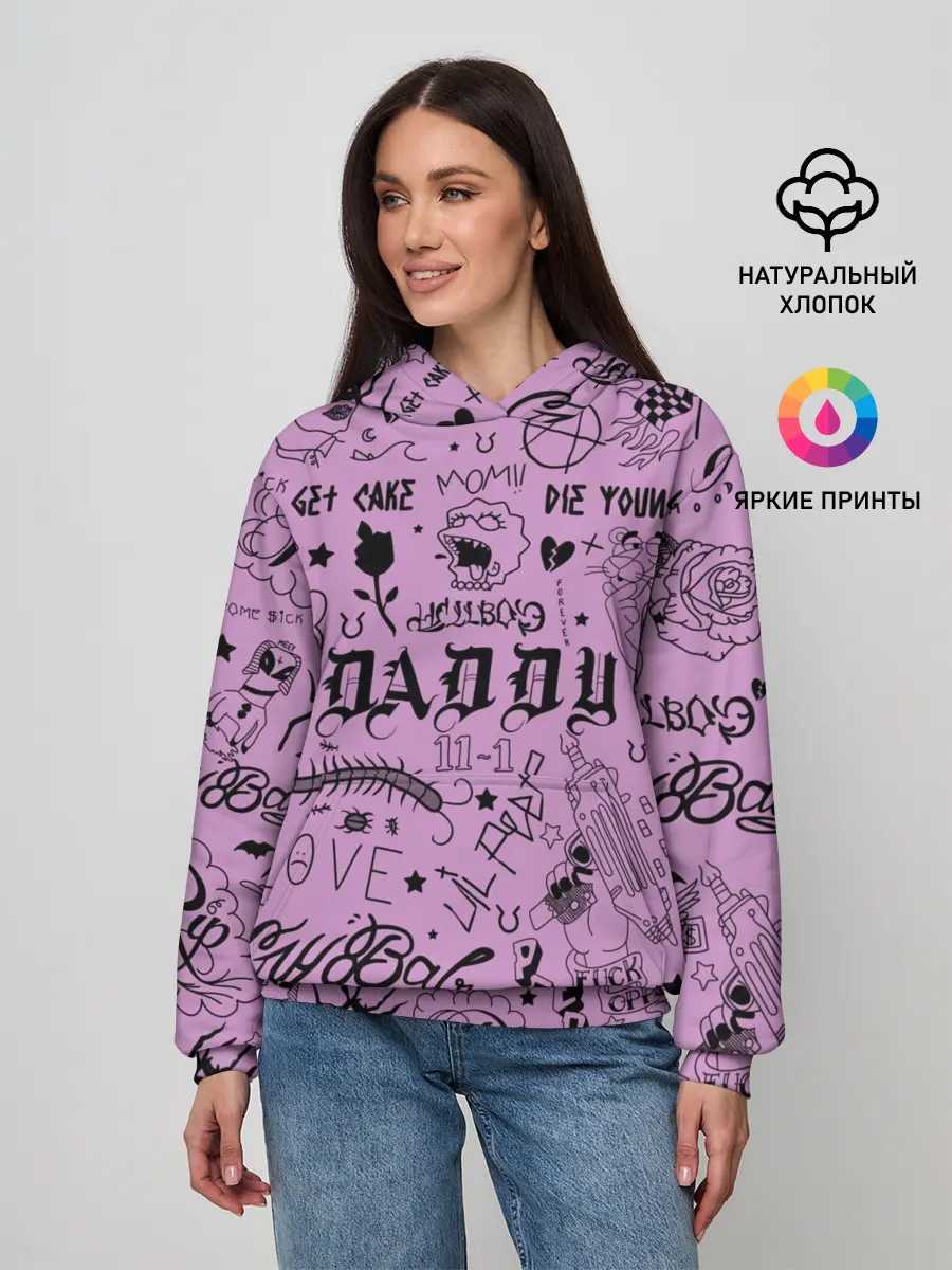 Женское худи / Lil Peep Tattoo