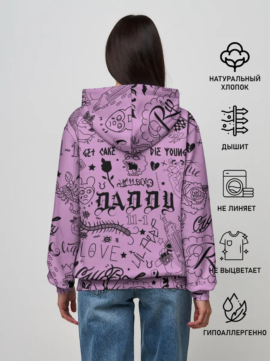 Женское худи / Lil Peep Tattoo