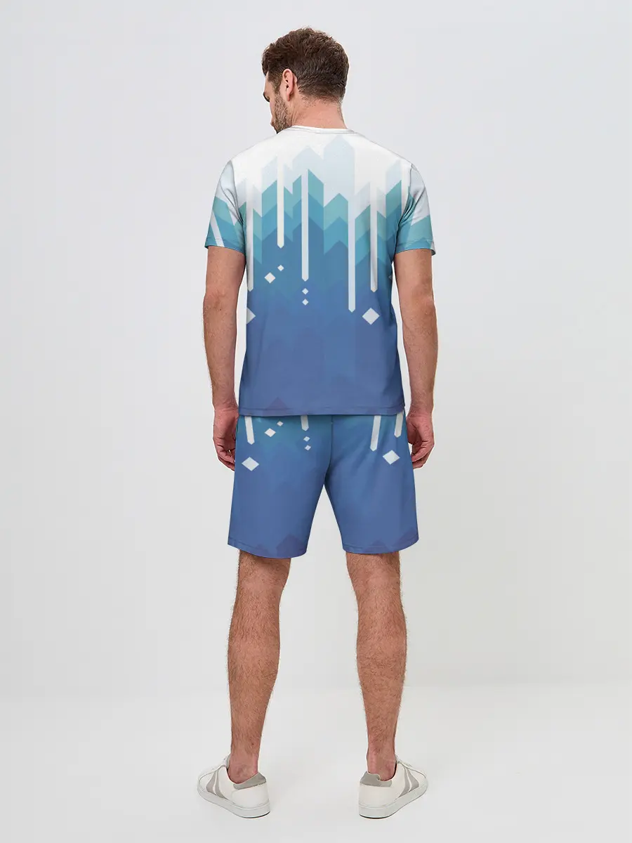 Мужской костюм с шортами / Пиксельные сливки