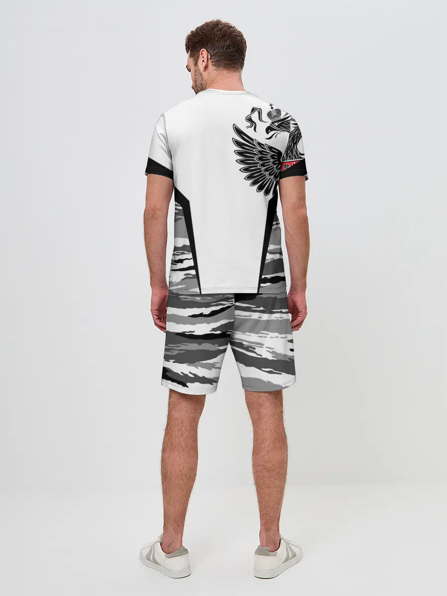 Мужской костюм с шортами / Камуфляж Россия