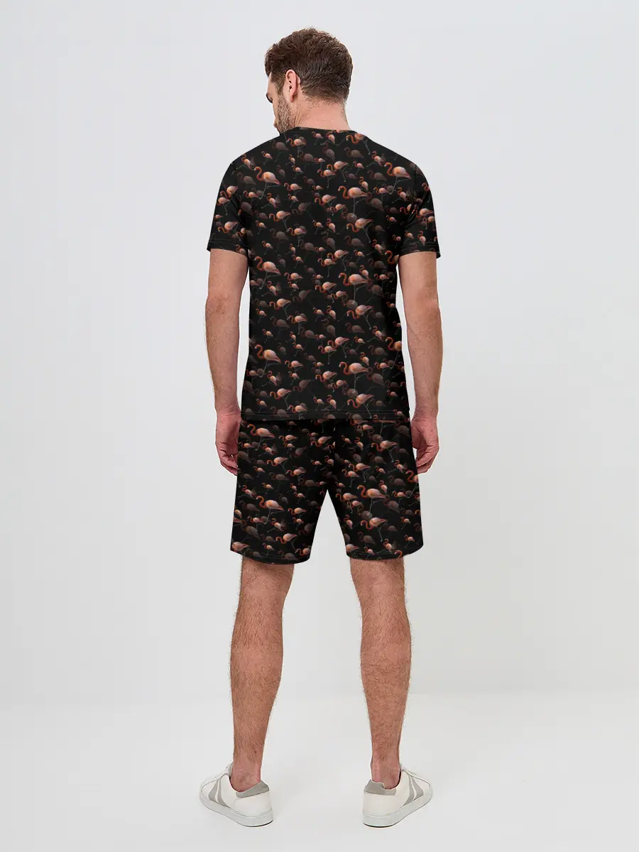 Мужской костюм с шортами / Фламинго
